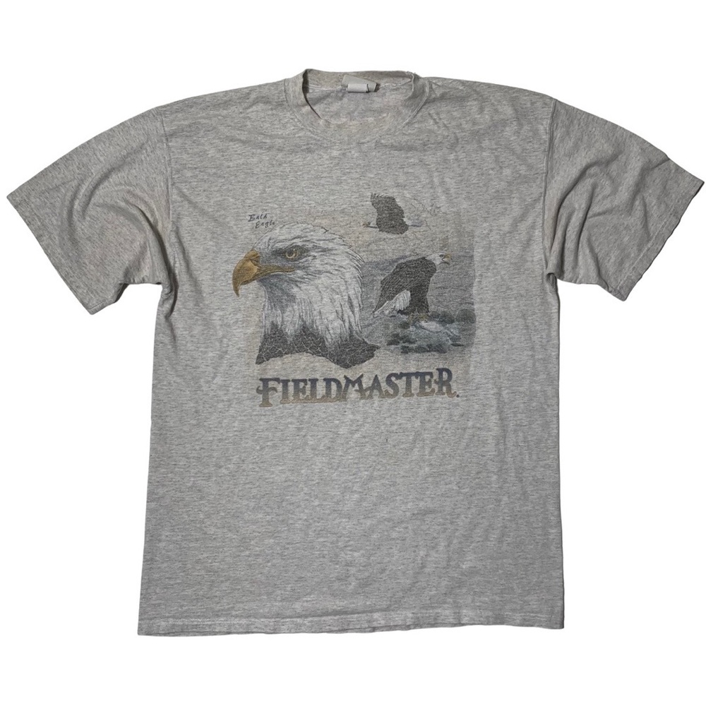 90’s Field master Vintage Eagle Made In USA Shirt Mens Size X Large Nature